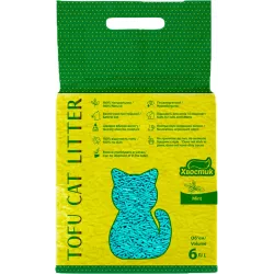 Купуйте Соєвий Наповнювач Тофу Хвостик з Ароматом М'яти - Здоров'я та Комфорт для Вашого Кота