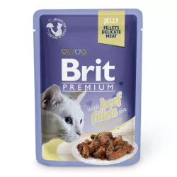 Корм Brit Premium Консервований Для Котів Бріт Преміум З Філе Яловичини В Желе 85г Арт.111241/518470