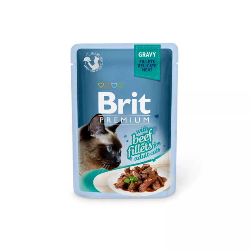 Корм Brit Premium Консервований Для Котів Бріт Преміум З Філе Яловичини В Соусі 85г Арт.111253/518555