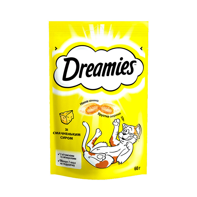 DREAMIES зі смачненьким сиром | Ласощі для котів | Доставка по Україні