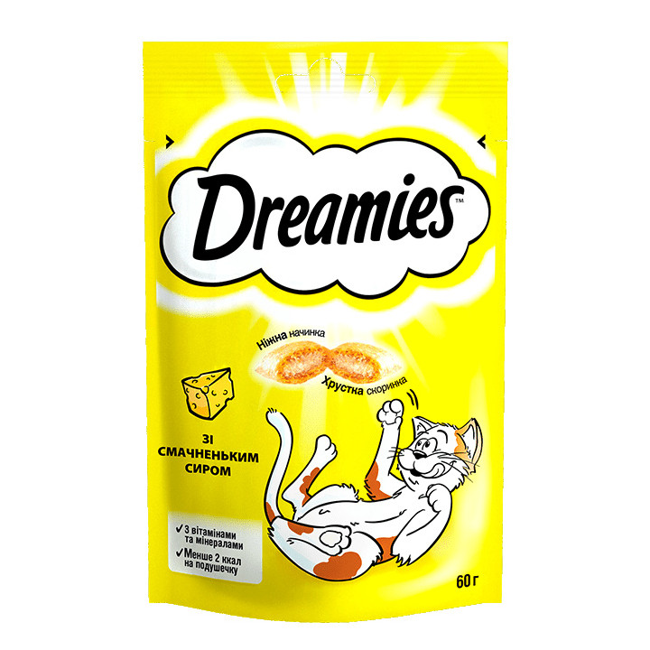 DREAMIES зі смачненьким сиром | Ласощі для котів | Доставка по Україні