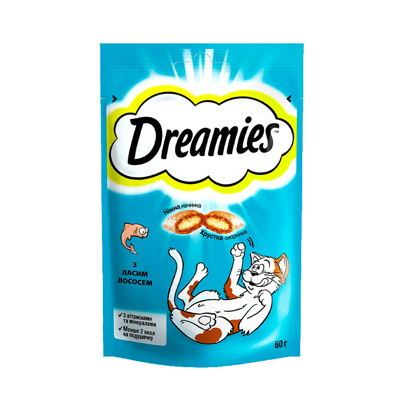 Dreamies з лососем | Ласощі для котів | Доставка по Україні