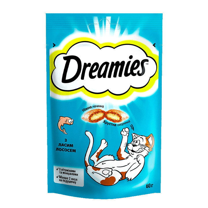 Dreamies з лососем | Ласощі для котів | Доставка по Україні