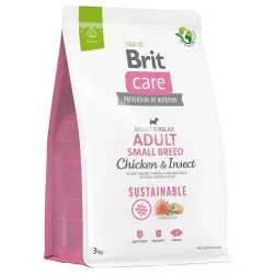 Brit Care Sustainable Adult Small Breed Chicken&Insect Корм для собак 3 кг