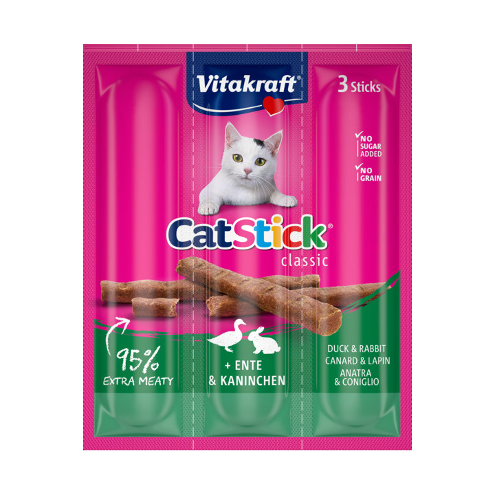 Палички М'ясні Vitakraft Для Котів Качка Та Кролик 3шт Х 6г Арт.24190
