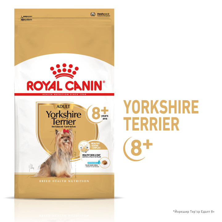 Yorkshire Terrier 8+ Сухий Корм Для Собак Старше 8 Років Йоркширський Тер'єр 1.5 кг