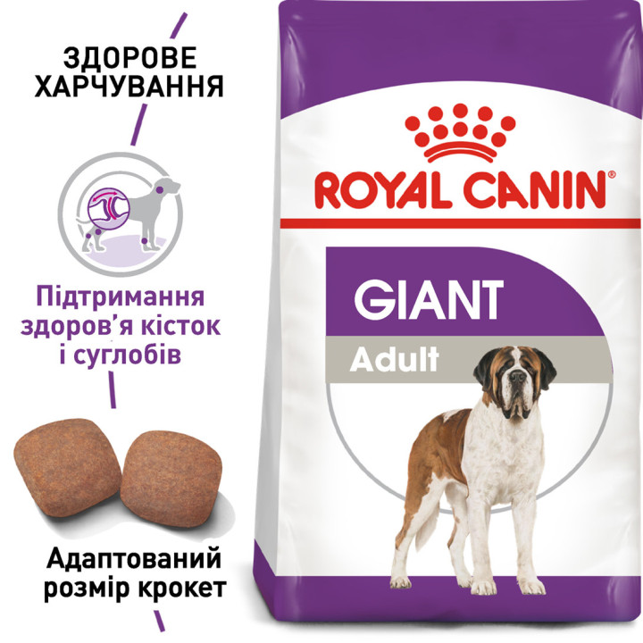Royal Canin GIANT ADULT: Повнораціонний Корм для Собак Великих Порід