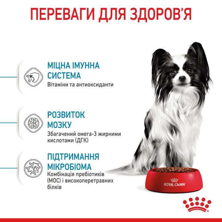Royal Canin XSMALL PUPPY 1,5 кг, корм для цуценят мініатюрних порід, забезпечує здоров'я та енергію