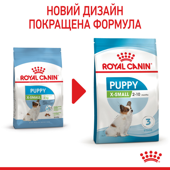 Royal Canin XSMALL PUPPY 0,5 кг, корм для цуценят мініатюрних порід, забезпечує здоров'я та енергію