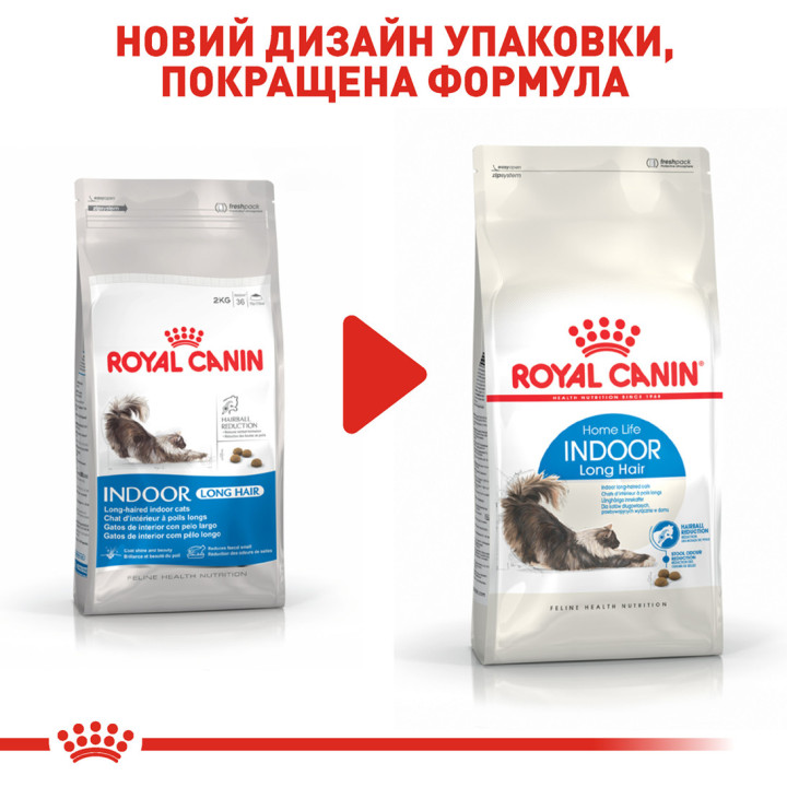 Indoor Longhair  Сухий Корм Для Дорослих Котів З Довгою Шерстю 2 кг