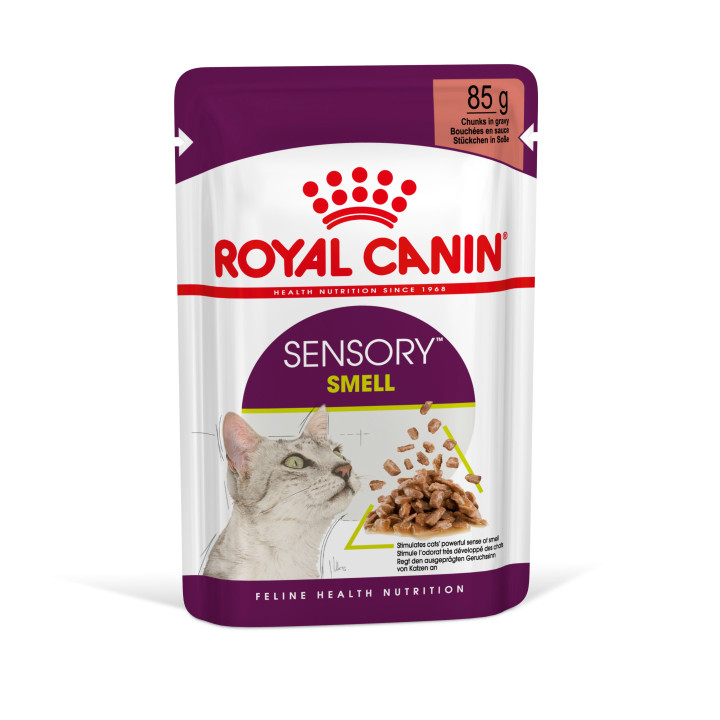 Royal Canin Sensory Smell Chunks In Gravy 0.085 кг | Вологий корм в соусі для вибагливих до запаху котів