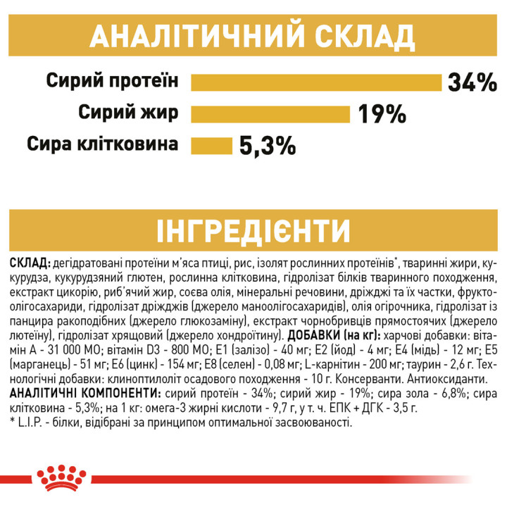 Купити 10 кг Корм для Британської Короткошерстої - Підтримка М'язів і Суглобів