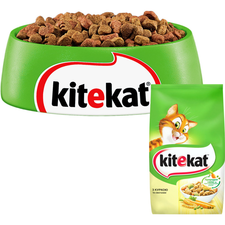Корм Kitekat Курочка з овочами – це повноцінний, збалансований корм для дорослих кішок, який містить всі необхідні поживні речов