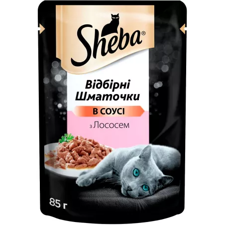 Sheba Консервований корм в паучах для котів Шеба з Лососем у соусі 85 Г