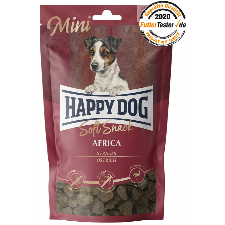 SoftSnack Mini Africa м'які Снеки для собак зі страусом і картоплею 100 г
