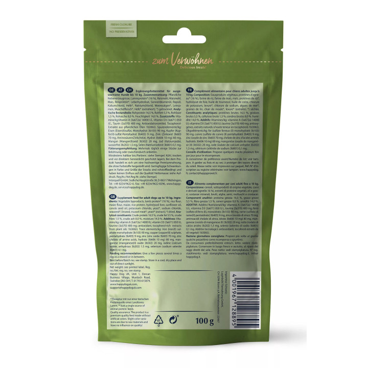 SoftSnack Mini Neuseeland з ягням і рисом м'які Снеки для собак дрібних порід 100 г