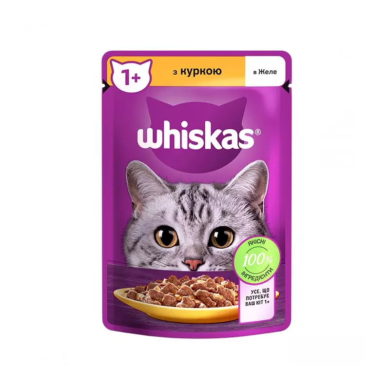 Whiskas Курка в желе 85 г | Консервований Корм Для Кішок